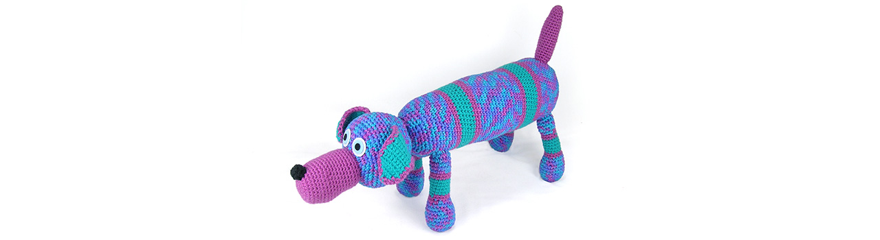 crocheted one of a kind doxie